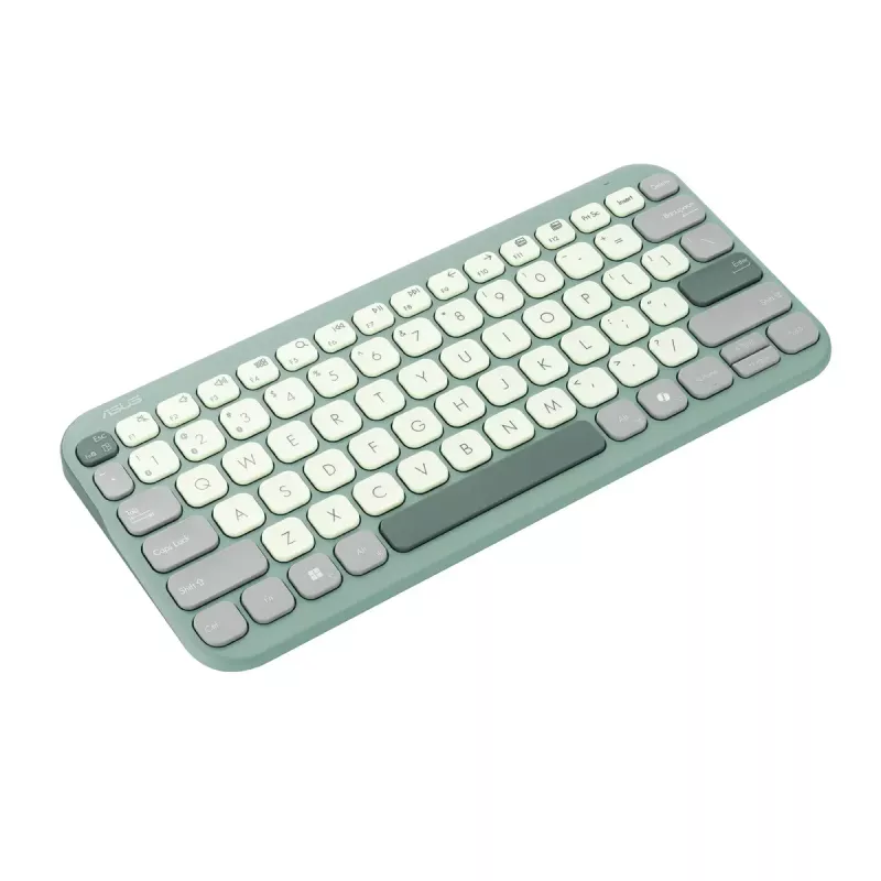 ASUS KW100 /GN/GE/81 klaviatuur Kodu Bluetooth QWERTZ Saksa Roheline, Heleroheline
