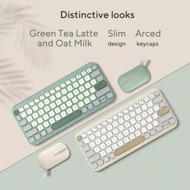 ASUS KW100 /GN/GE/81 klaviatuur Kodu Bluetooth QWERTZ Saksa Roheline, Heleroheline