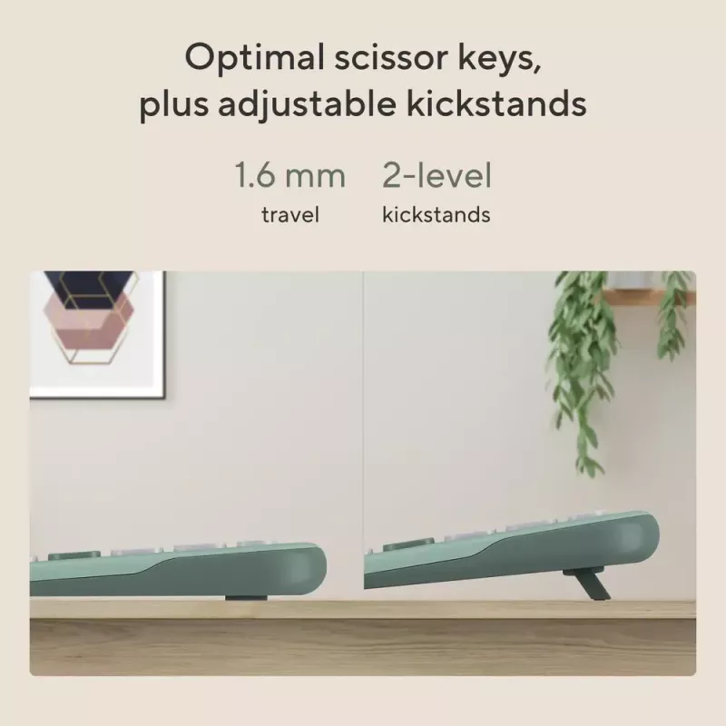 ASUS KW100 /GN/GE/81 klaviatuur Kodu Bluetooth QWERTZ Saksa Roheline, Heleroheline