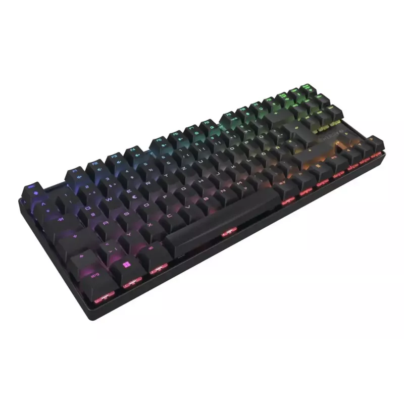 Mehaaniline mängurklaviatuur CHERRY XTRFY Cherry MX 8.2 TKL Wireless — Tenkeyless, QWERTZ, USB + RF + Bluetooth, RGB, must