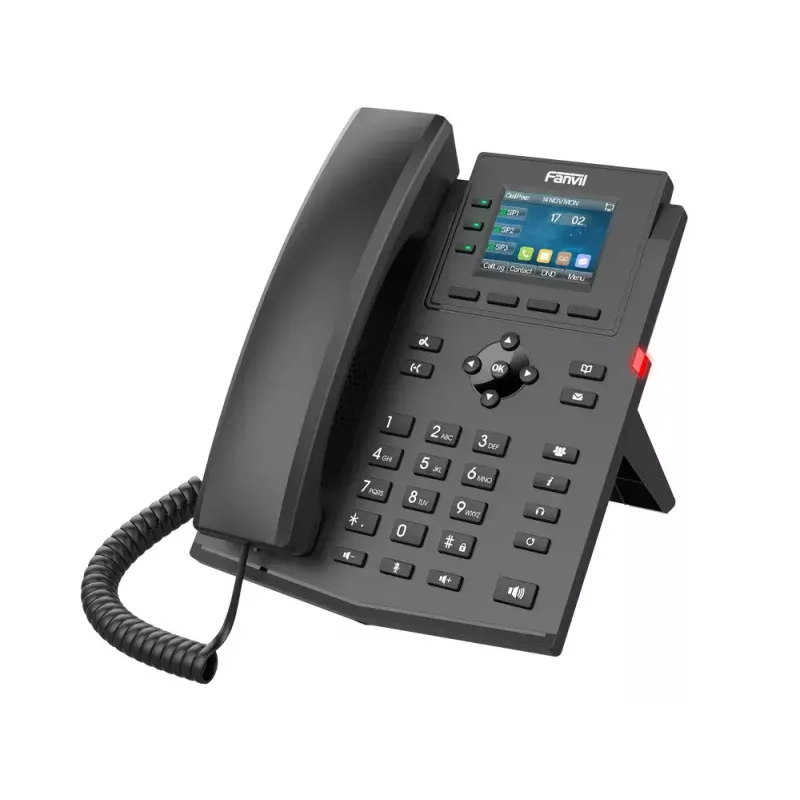 IP-telefon Fanvil X303-2 Must 4 liini LCD Juhtmega telefonitoru