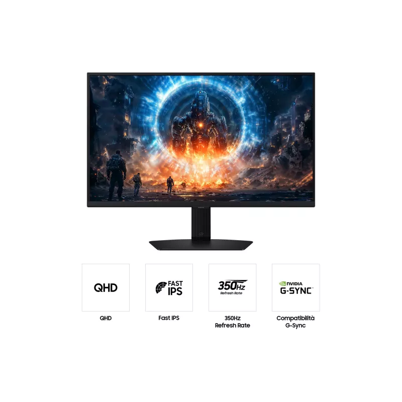 Samsung G60F arvutimonitor 68,6 cm (27 tolli) 2560 x 1440 pikslit Quad HD LCD must