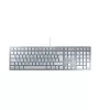 CHERRY KC 6000 õhuke klaviatuur universaalne USB AZERTY Belgia hõbedane, valge