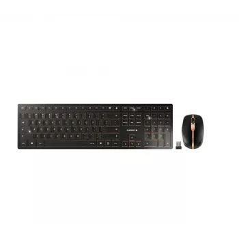 CHERRY DW 9000 õhuke klaviatuur hiir kaasas universaalne RF juhtmevaba + Bluetooth QWERTY USA inglise must