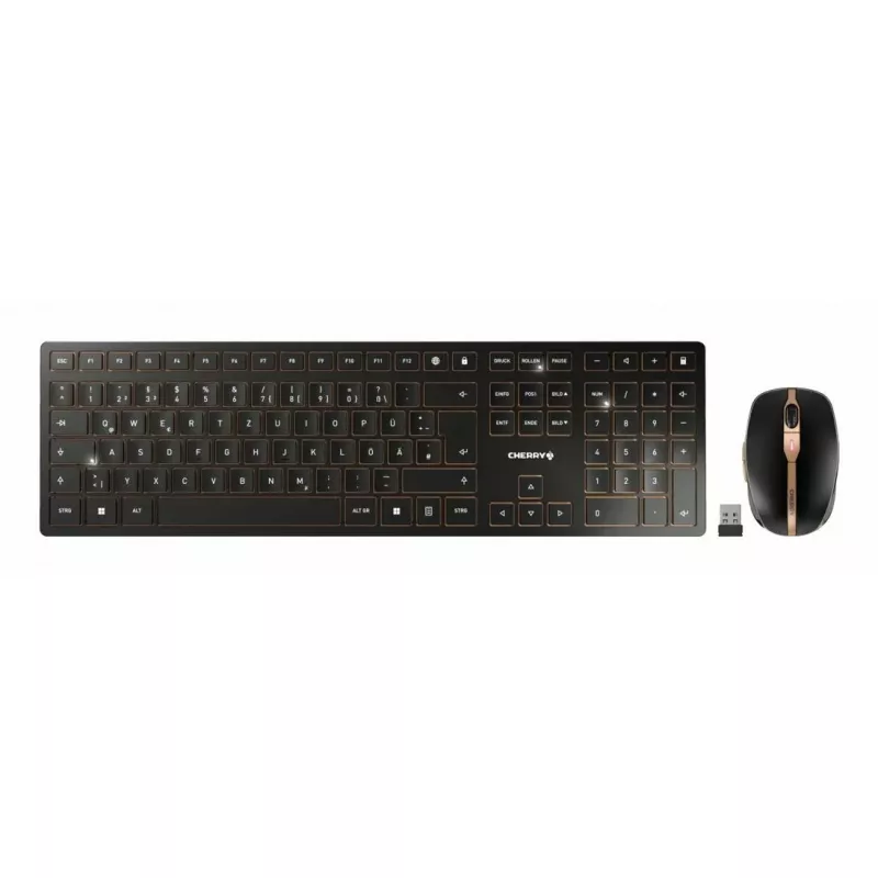 Juhtmeta klaviatuur Cherry DW 9100 Slim täissuuruses QWERTY