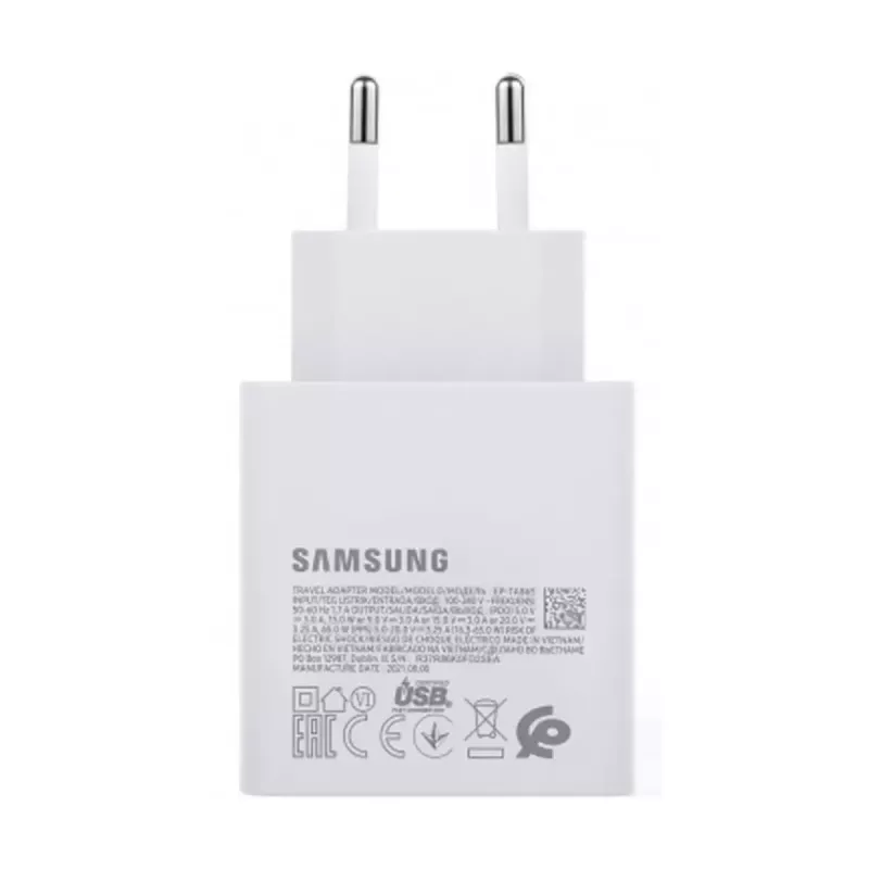 Laadija Samsung 65W PD USB-C TA865W valge — 65 W PD USB-C kiirlaadija
