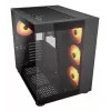 COUGAR PC Midi Tower Case FV150 ARGB — Must, ATX/MicroATX/Mini-ITX, 3x120mm ees + 1x120mm taga, 2x3.5 tolli & 2x2.5 tolli pesad