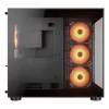COUGAR PC Midi Tower Case FV150 ARGB — Must, ATX/MicroATX/Mini-ITX, 3x120mm ees + 1x120mm taga, 2x3.5 tolli & 2x2.5 tolli pesad