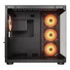 COUGAR PC Midi Tower Case FV150 ARGB — Must, ATX/MicroATX/Mini-ITX, 3x120mm ees + 1x120mm taga, 2x3.5 tolli & 2x2.5 tolli pesad