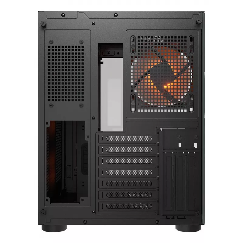 COUGAR PC Midi Tower Case FV150 ARGB — Must, ATX/MicroATX/Mini-ITX, 3x120mm ees + 1x120mm taga, 2x3.5 tolli & 2x2.5 tolli pesad