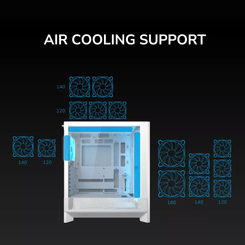 COUGAR Midi Tower Case, Airface 180, ARGB, Must