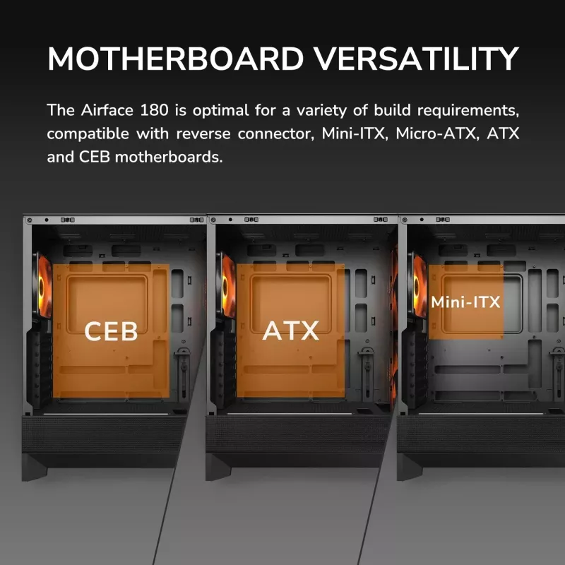 COUGAR Midi Tower Case, Airface 180, ARGB, Must