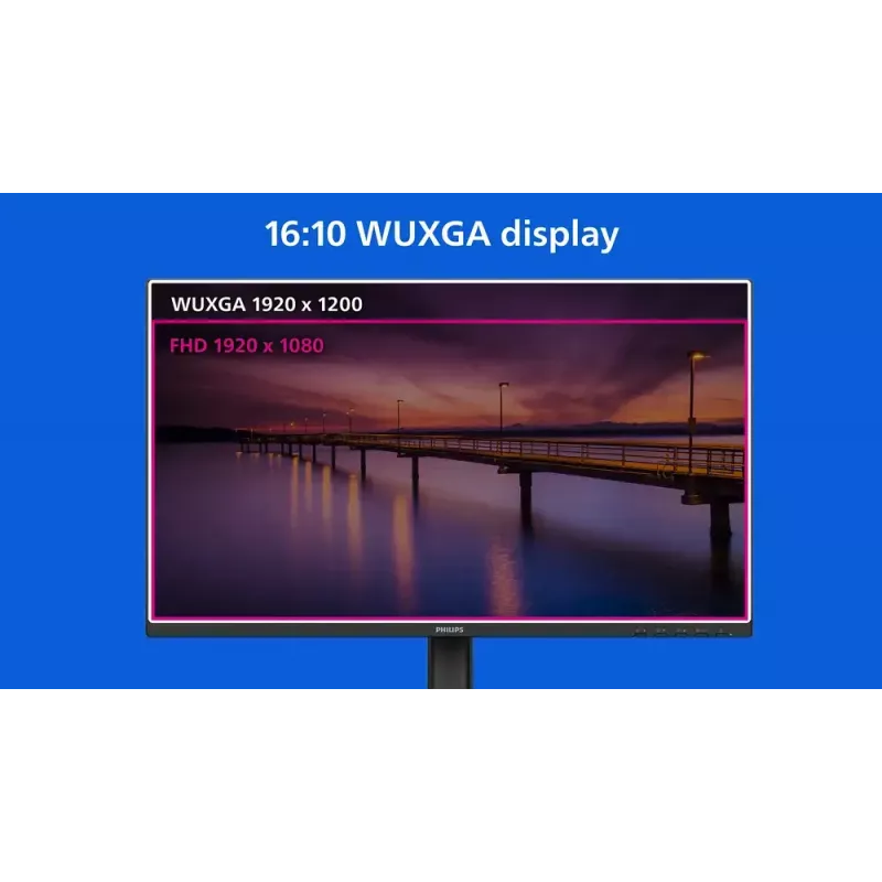 Philips 3000 seeria 24B2U3301D/00 arvutimonitor 61,2 cm (24,1 tolli) 1920 x 1200 pikslit WUXGA LCD must