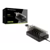 Conceptronic OZUL 8-pordine 75W USB PD laadimisjaam, sisetingimustesse, vahelduvvool, 12 V, must