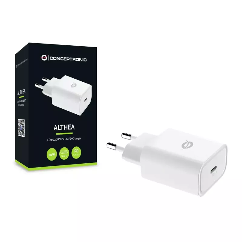 Conceptronic ALTHEA07W 1-pordiline 20 W USB-C PD laadija