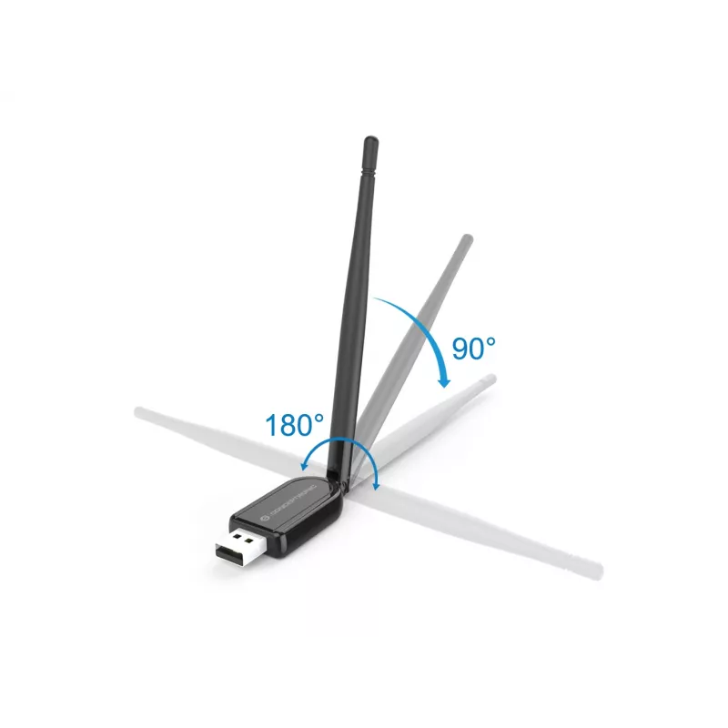 Conceptronic ABBY pikamaa Bluetooth 5.1 USB-adapter välise antenniga