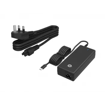 Conceptronic OZUL03BUK 100W GaN lauaarvuti USB PD laadija, sisseehitatud USB-C kaabel, UK pistik