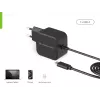 Conceptronic OZUL04BE 67W GaN USB PD laadija, sisseehitatud USB-C kaabel
