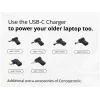Conceptronic OZUL04BE 67W GaN USB PD laadija, sisseehitatud USB-C kaabel