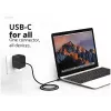 Conceptronic OZUL04BE 67W GaN USB PD laadija, sisseehitatud USB-C kaabel