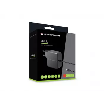 Conceptronic OZUL05BE mobiilseadme laadija Universaalne Must Vahelduvvool Siseruumidesse