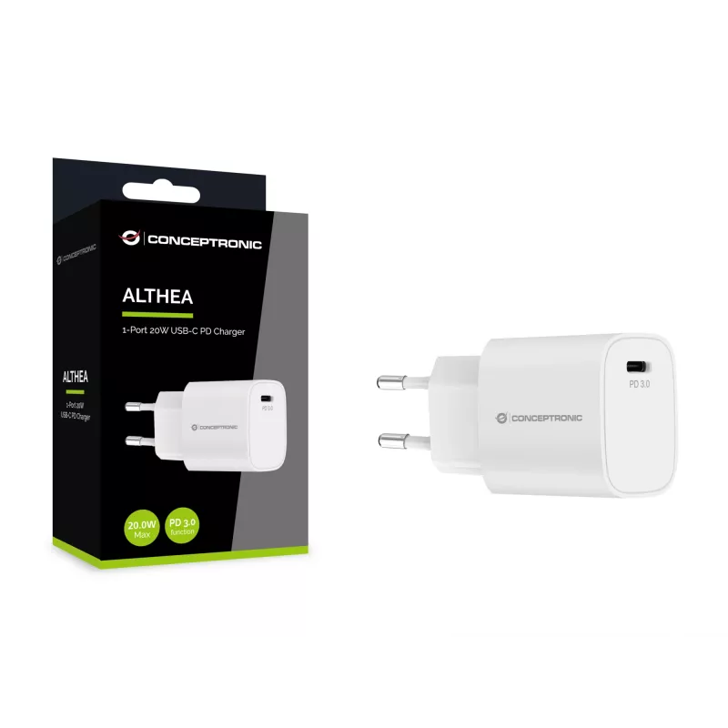 Laadija Conceptronic 1-pordiline 20W USB-C PD laadija