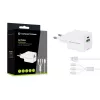 Conceptronic 2-pordiline 33 W GaN USB PD laadija koos 3-in-1 laadimiskaabliga, USB-C x 1, USB-A x 1, QC 3.0, PPS
