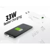 Conceptronic 2-pordiline 33 W GaN USB PD laadija koos 3-in-1 laadimiskaabliga, USB-C x 1, USB-A x 1, QC 3.0, PPS