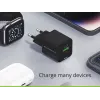 Conceptronic 2-pordiline 33W GaN USB PD laadija 3-in-1 laadimiskaabliga ALTHEA16B