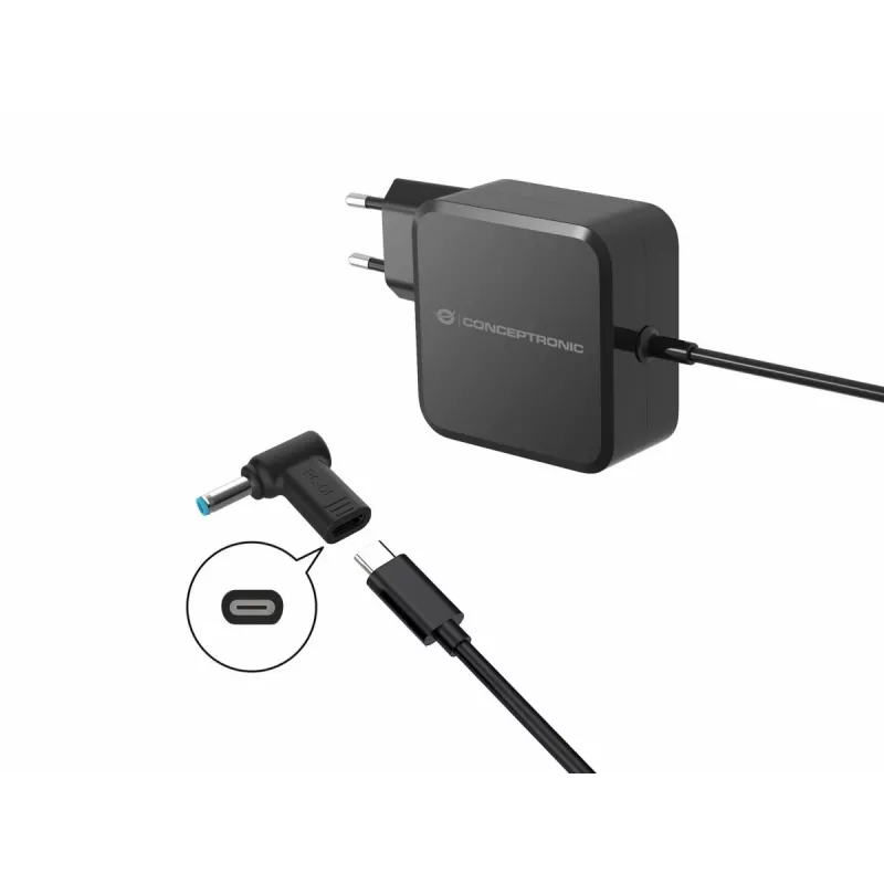 Conceptronic ABBY15PC01 alalisvoolult USB-C-le adapter, HP 4,5x3,0 mm, 18-20V