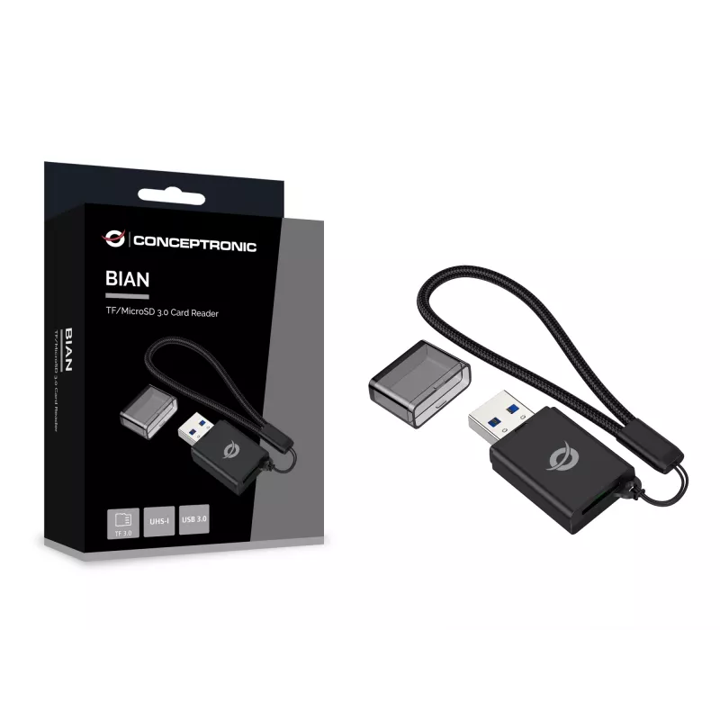 Conceptronic BIAN07B TF/MicroSD 3.0 kaardilugeja, UHS-I, USB 3.0, 5Gbps