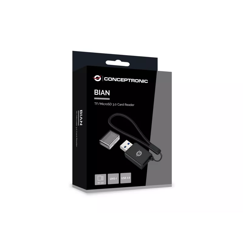 Conceptronic BIAN07B TF/MicroSD 3.0 kaardilugeja, UHS-I, USB 3.0, 5Gbps