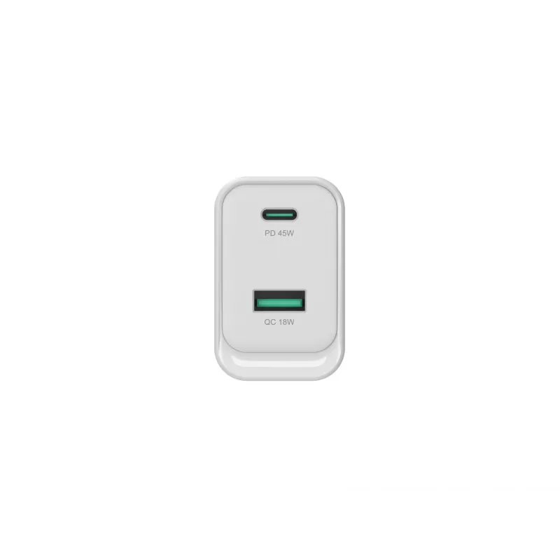 Conceptronic ALTHEA20W45 2-pordiline 45 W GaN USB PD laadija, USB-C x 1, USB-A x 1, QC 3.0, PPS, PD 3.0