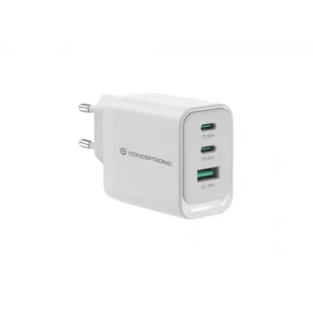 Conceptronic ALTHEA21W65 3-pordiline 65W GaN USB PD laadija, USB-C x 2, USB-A x 1, QC 3.0, PPS, PD 3.0