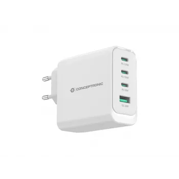Conceptronic ALTHEA22W100 4-pordiline 100W GaN USB PD laadija, USB-C x 3, USB-A x 1, QC 3.0, PPS, PD 3.0