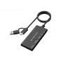 7-ühes kaardilugeja CONCEPTRONIC BIAN10B — USB 3.2 Gen 1 Type-A/USB-C, CF/MMC/MS/SD/MicroSD/xD, must