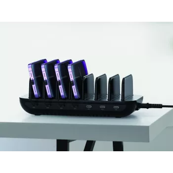 Conceptronic OZUL07B 160W 7-pordiline USB PD laadimisjaam, USB-C x 7, PD 3.0