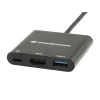 Conceptronic DONN01B sülearvuti dokk/pordireplikaator USB 3.2 Gen 1 (3.1 Gen 1) USB-C Must