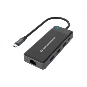 Conceptronic DONN14G sülearvuti dokk/pordireplikaator Juhtmega USB 3.2 Gen 1 (3.1 Gen 1) USB-C Hall