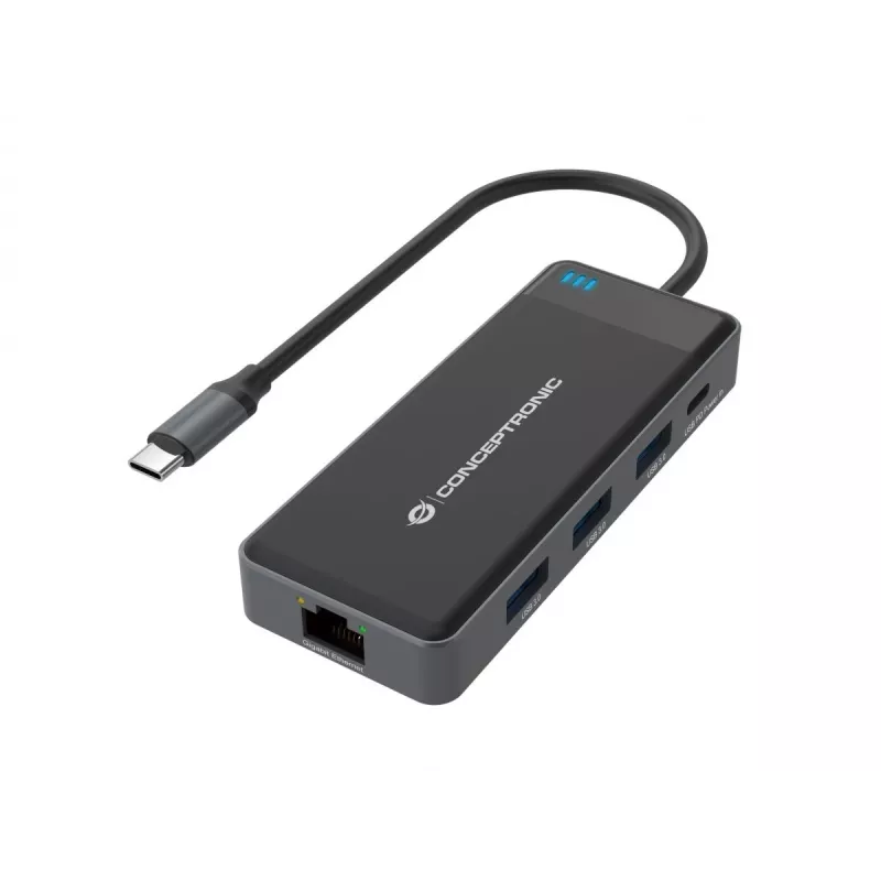 Conceptronic DONN14G sülearvuti dokk/pordireplikaator Juhtmega USB 3.2 Gen 1 (3.1 Gen 1) USB-C Hall