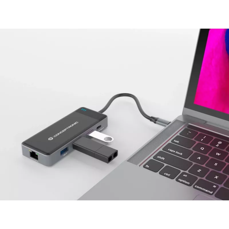 Conceptronic DONN14G sülearvuti dokk/pordireplikaator Juhtmega USB 3.2 Gen 1 (3.1 Gen 1) USB-C Hall