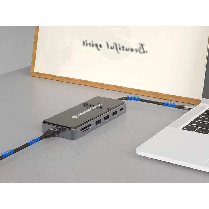 Conceptronic DONN15G sülearvuti dokk/pordireplikaator Juhtmega USB 3.2 Gen 1 (3.1 Gen 1) USB-C Hall