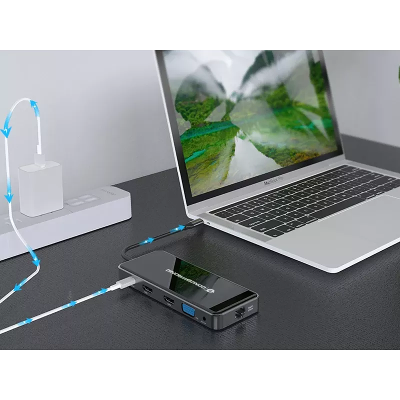 Conceptronic DONN15G sülearvuti dokk/pordireplikaator Juhtmega USB 3.2 Gen 1 (3.1 Gen 1) USB-C Hall