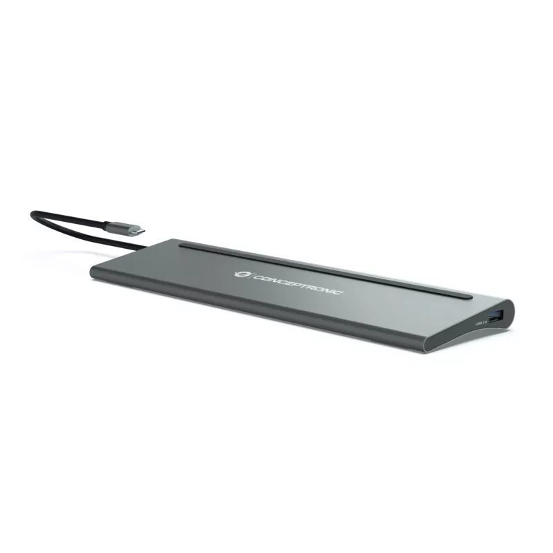 Conceptronic DONN17G sülearvuti dokkimisjaam / pordireplikaator juhtmega USB 3.2 Gen 1 (3.1 Gen 1) USB-C hall