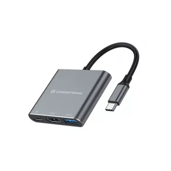 Conceptronic DONN18G 3-in-1 USB 3.2 Gen 1 dokkjaam, HDMI, USB 3.0, 100 W USB PD
