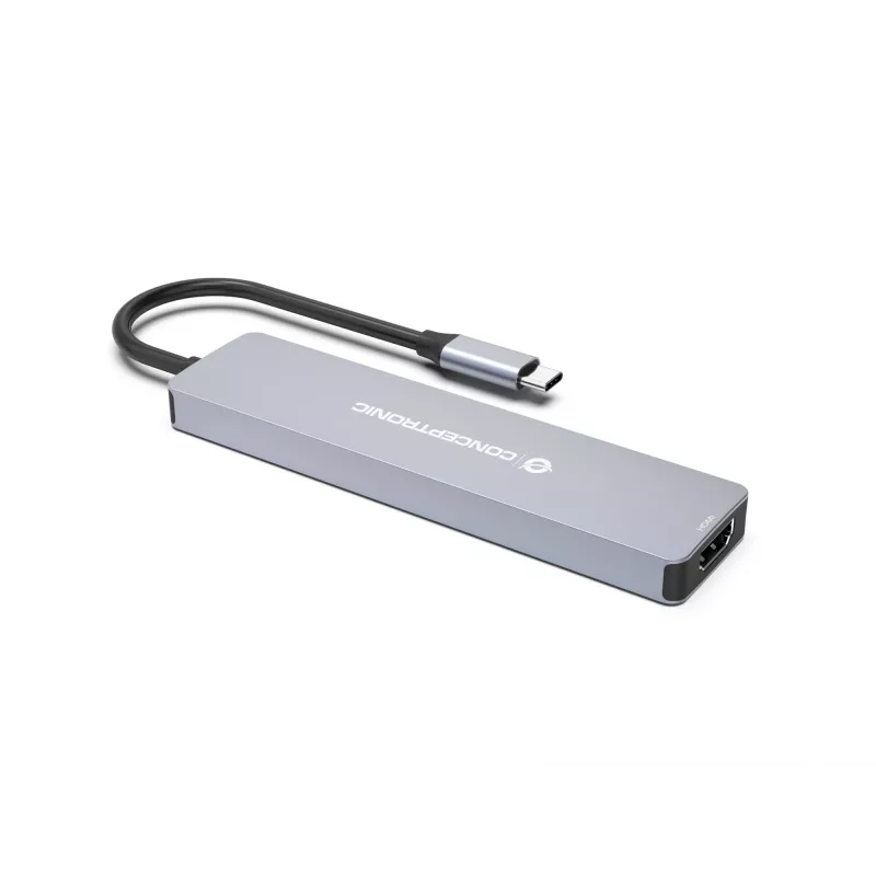 Conceptronic DONN19G 7-ühes USB 3.2 Gen 1 dokkimisjaam, HDMI, USB-A 3.0 x 3, SD, TF/MicroSD, 100W USB PD