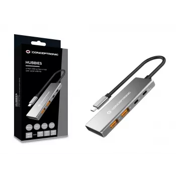 Conceptronic HUBBIES15G liidesejaotur USB 3.2 Gen 2 (3.1 Gen 2) USB-C 10000 Mbit/s Hall