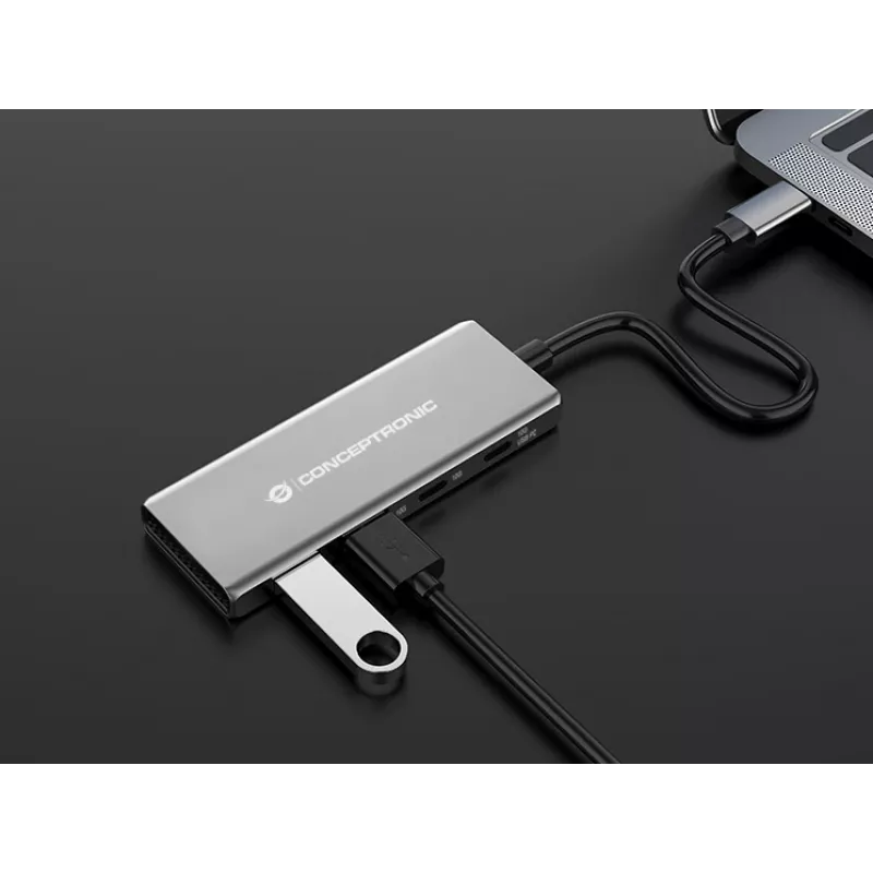 Conceptronic HUBBIES15G liidesejaotur USB 3.2 Gen 2 (3.1 Gen 2) USB-C 10000 Mbit/s Hall