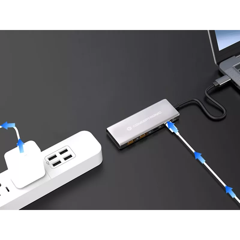 Conceptronic HUBBIES15G liidesejaotur USB 3.2 Gen 2 (3.1 Gen 2) USB-C 10000 Mbit/s Hall