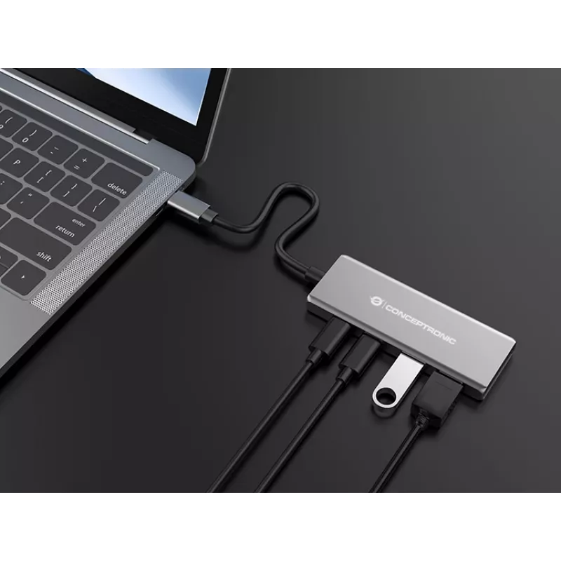 Conceptronic HUBBIES15G liidesejaotur USB 3.2 Gen 2 (3.1 Gen 2) USB-C 10000 Mbit/s Hall